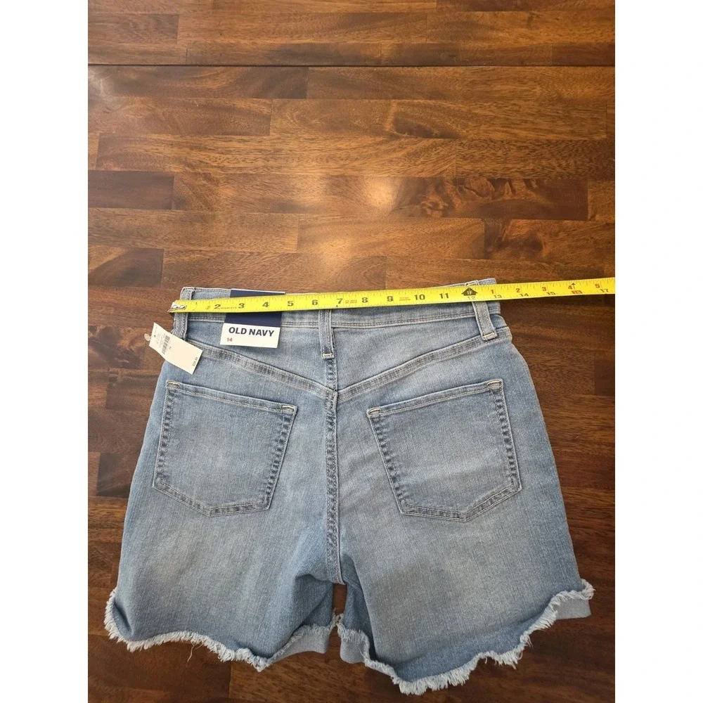 Old Navy Girls Denim Cut Off Shorts Size 14 Stretch Waiste New With Tag Sku 11